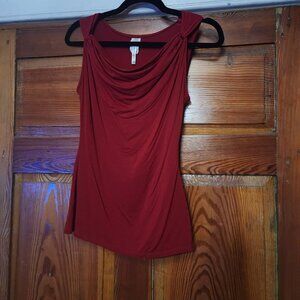 Ladies cowl neck red tank size M Nic and Jess